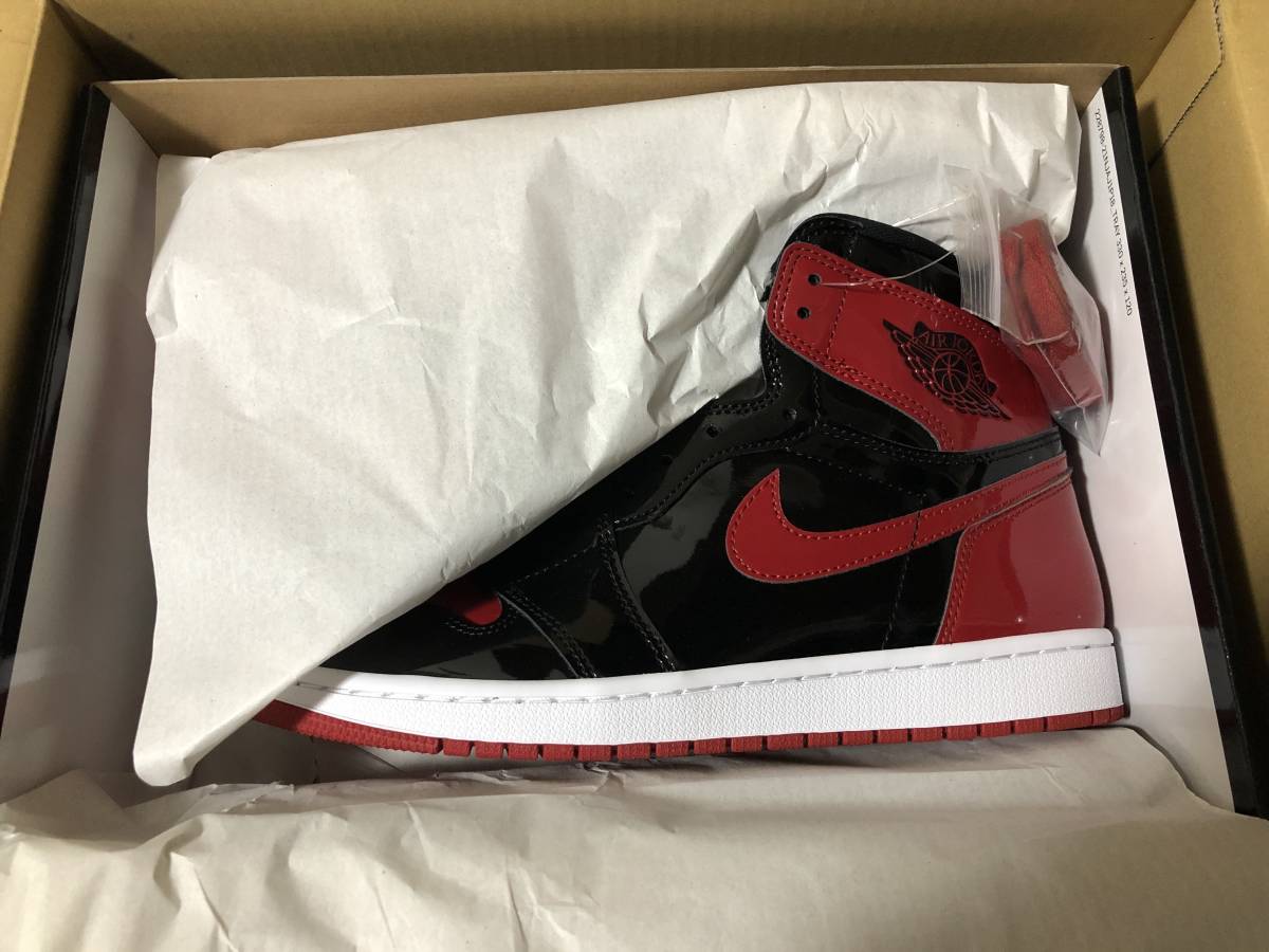 28.5cm Air Jordan 1 Retro High OG Patent Bred パテントブレッド