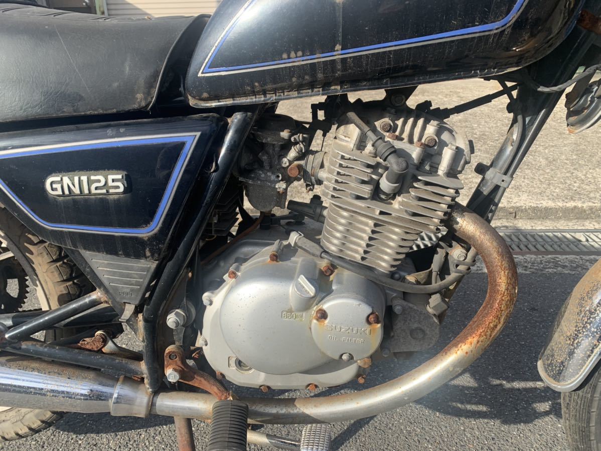 ジャンク出品」GN125 NF41A エンジン実働確認 全体的にサビ強め 部品 