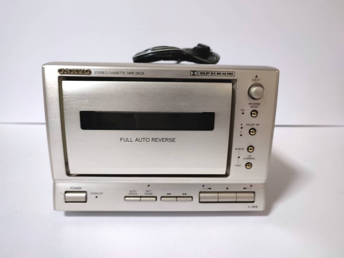 メンテ動作品【ONKYO K-V77カセットデッキ】全ベルト新品交換、音出し