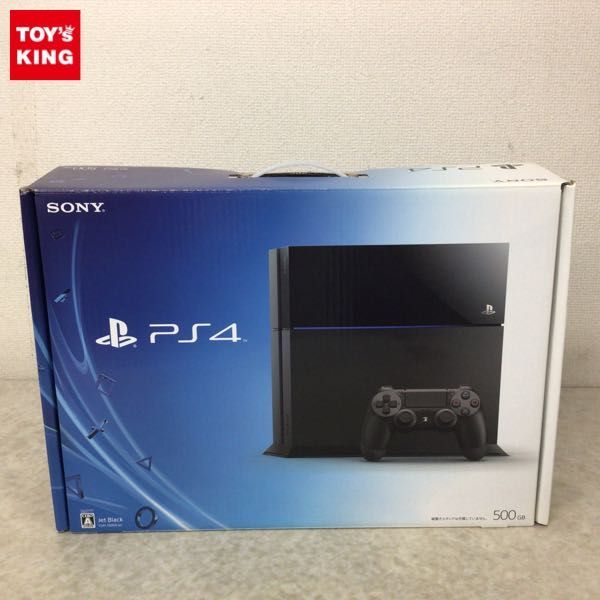 1円～ 動作確認/初期化済 PS4 CUH-1000A 500GB ジェットブラック 本体