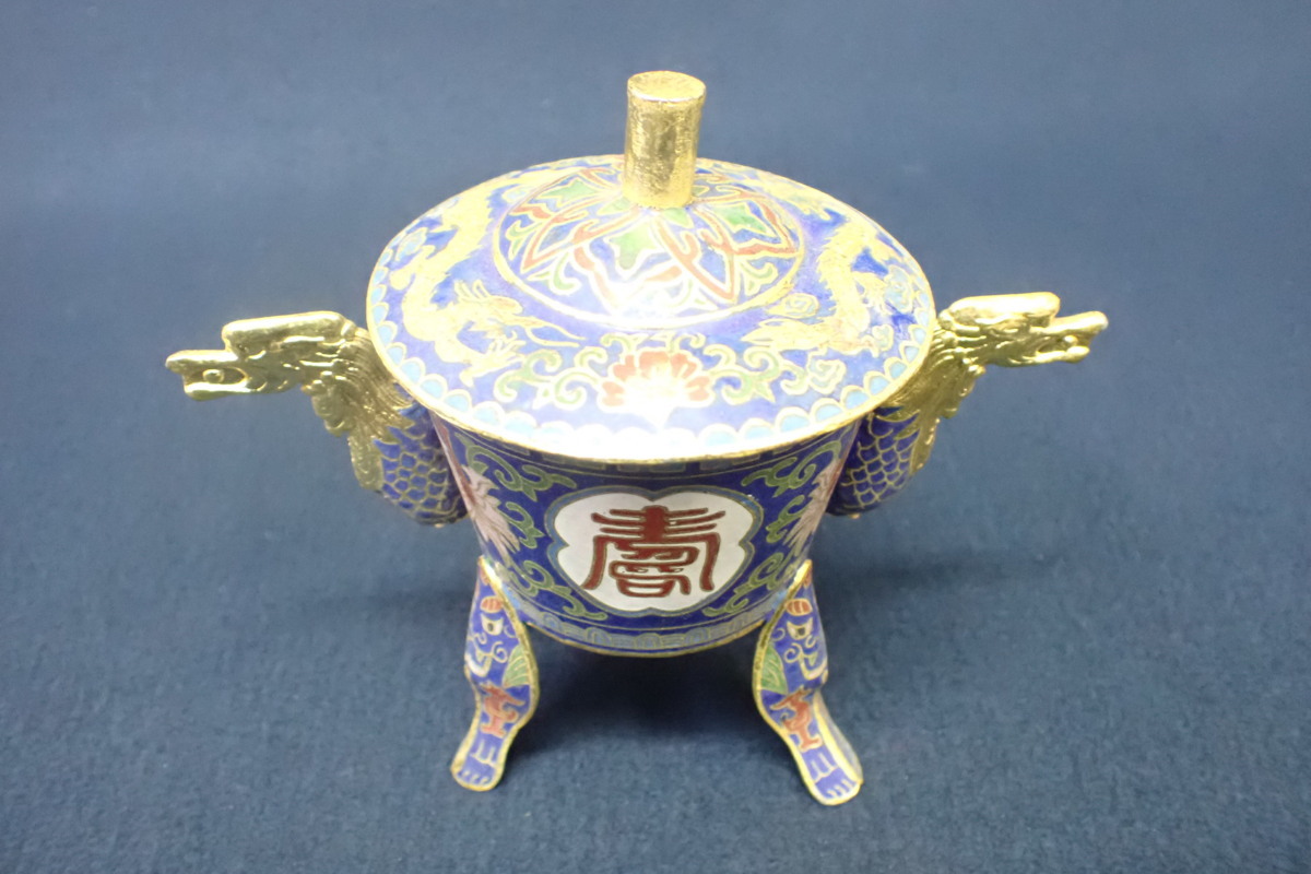 中国美術 七宝香炉 送料込み 中国美術 七宝香炉 送料込み 中国美術七宝
