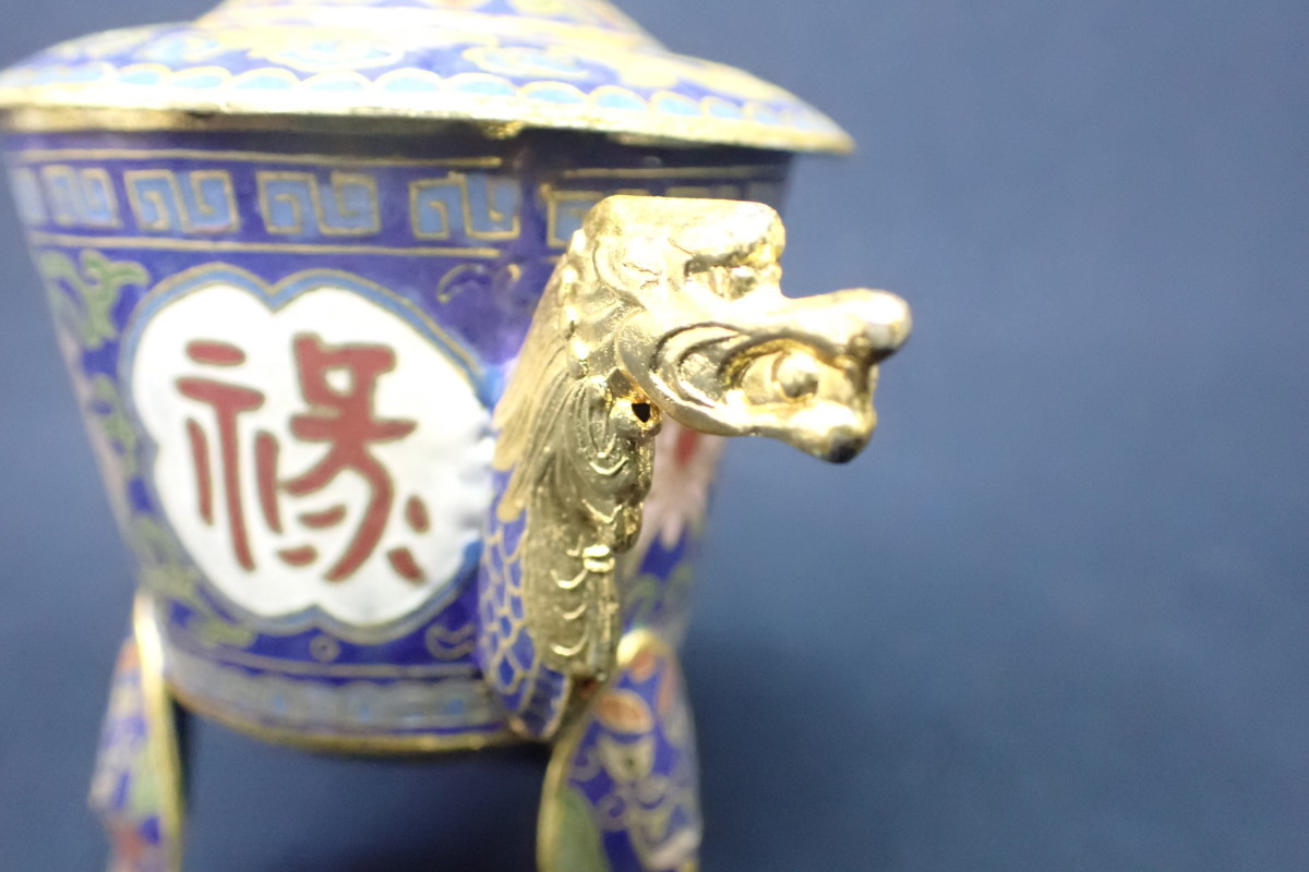 中国美術 七宝香炉 送料込み 中国美術 七宝香炉 送料込み 中国美術七宝