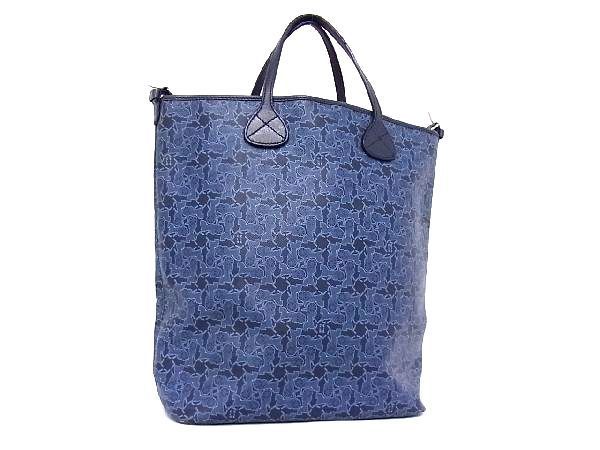 最安値，セール 1円 CELINE セリーヌ PVC&times;レザー シルバー金具 馬車柄 トートバッグ ハンドバッグ 手提げかばん レディース ネイビー系 V6892Kh(トートバッグ)｜売買されたオークション情報、yahooの商品情報 かばん、バッグ