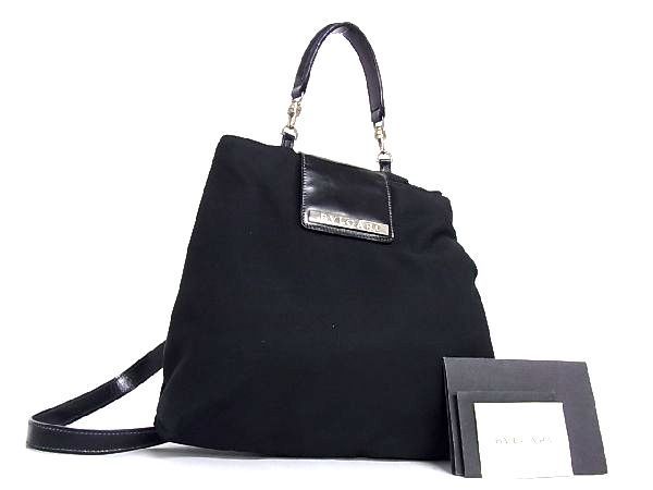 送料無料，大得価 1円 BVLGARI ブルガリ ナイロン&times;レザー シルバー金具 2WAY ハンドバッグ リュックサック バックパック レディース ブラック系 V6781bN(その他)｜売買されたオークション情報、yahooの商品情報 その他