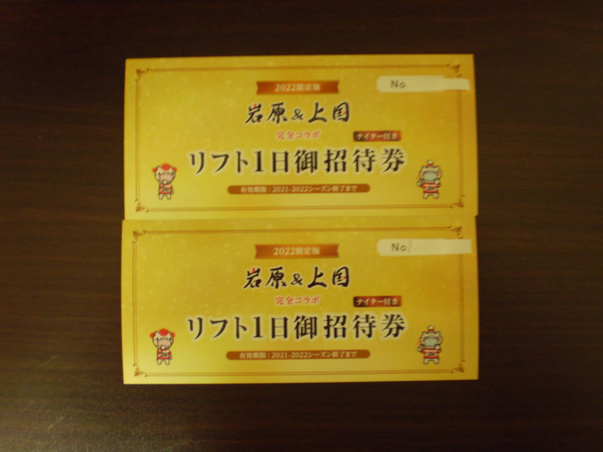2021-2022 岩原スキー場&上越国際スキー場 ロング1日券 リフト1 2021-2022 岩原スキー場&上越国際スキー場 ロング1日券 リフト1