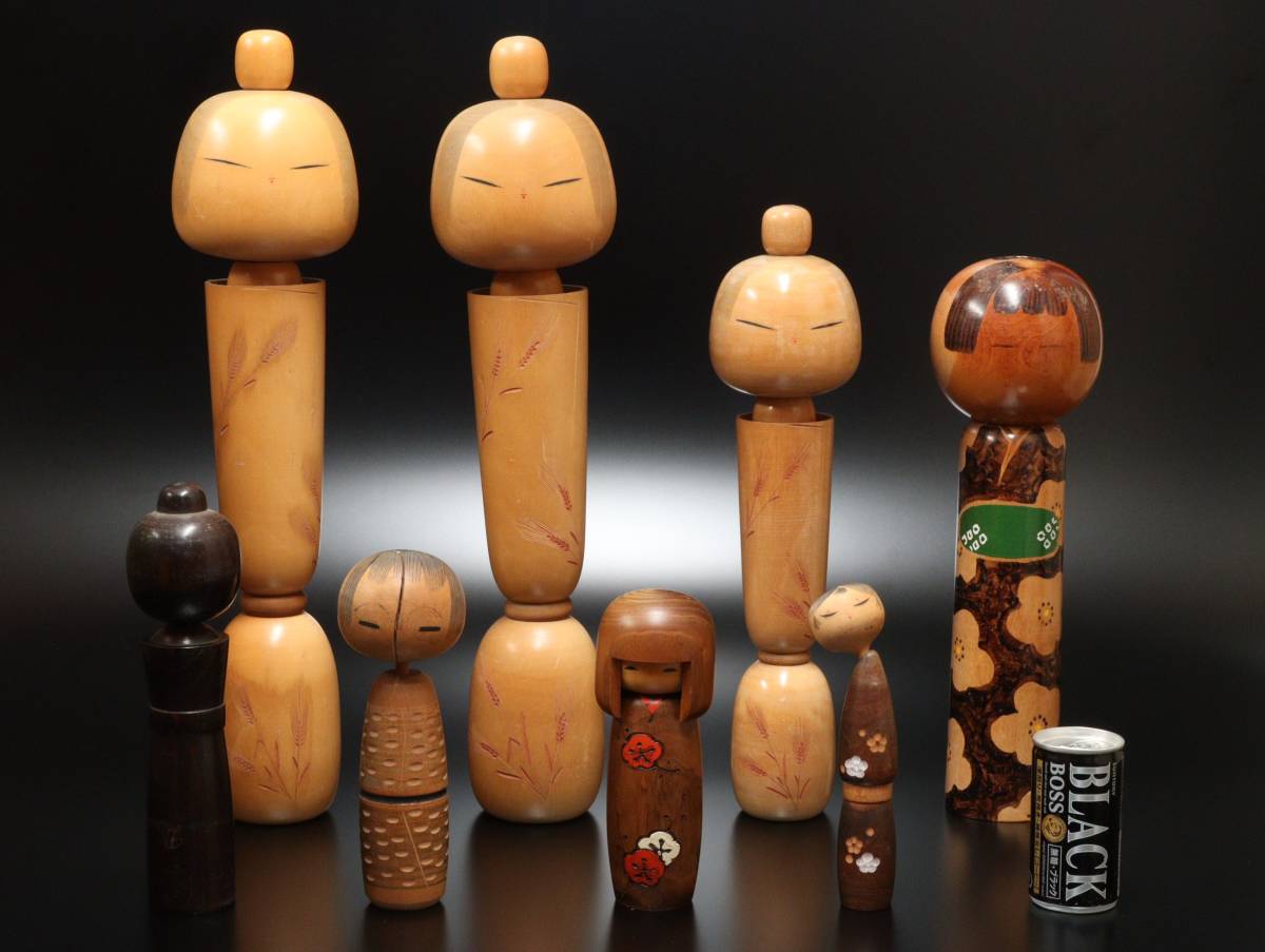 M 伝統工芸 在銘 創作こけし まとめて8点 創作こけし 伝統工芸 伝統