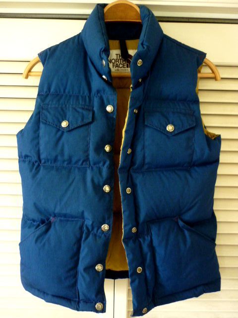 80s THE NORTH FACE ザ ノースフェイス 茶タグ ダウンベスト USA製 W-L 