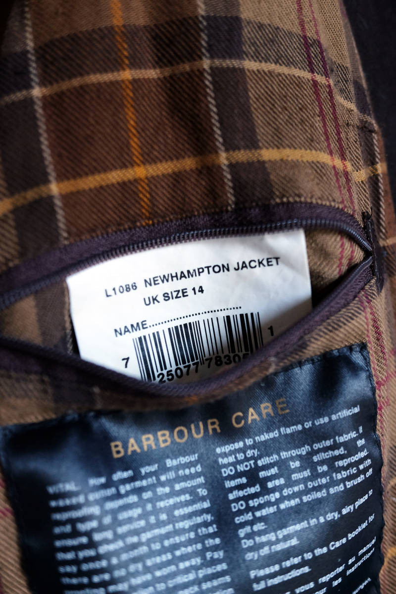 Barbour Newhampton ワックス ジャケット UK 14 Barbour Newhampton ワックス ジャケット UK 14