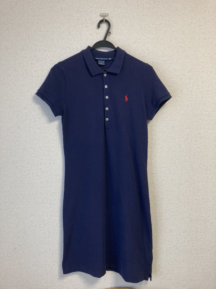 ラルフローレン ポロシャツワンピース 半袖 ネイビー RALPH LAUREN