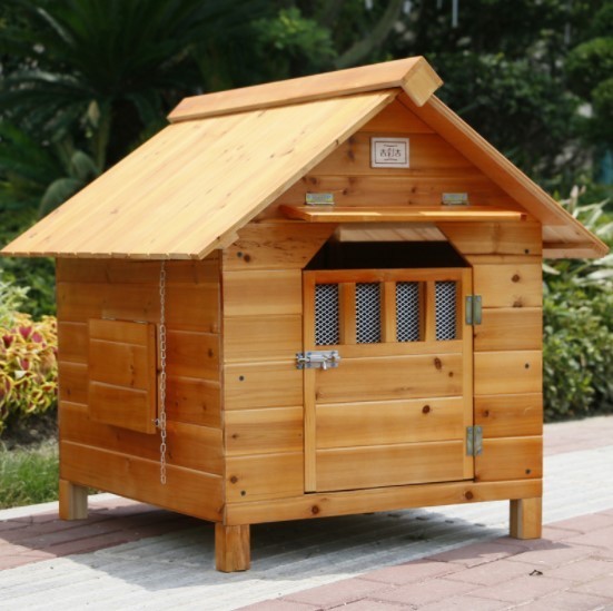 屋外用 耐候性 木製 天然木 犬小屋 ペットハウス ドッグハウス 犬舎