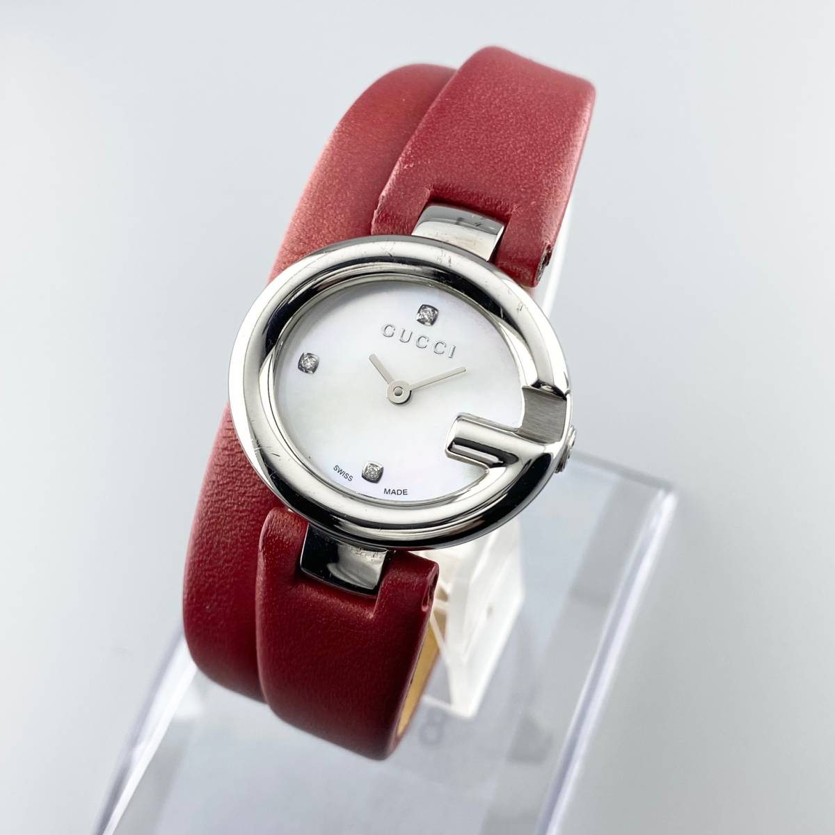 1円～】GUCCI グッチ 腕時計 レディース 134.5 Gバルーン ホワイト