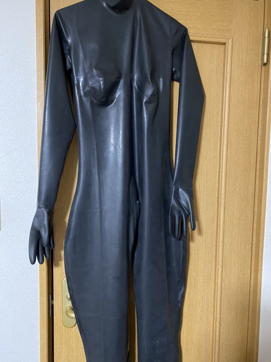 ラバースーツ ネックエントリー ラテックススーツ キャットスーツ 全身