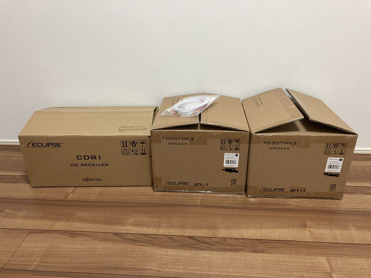 未使用 ECLIPSE CDR1 307 PACK-T BK TD307MK3 イクリプス スピーカー 