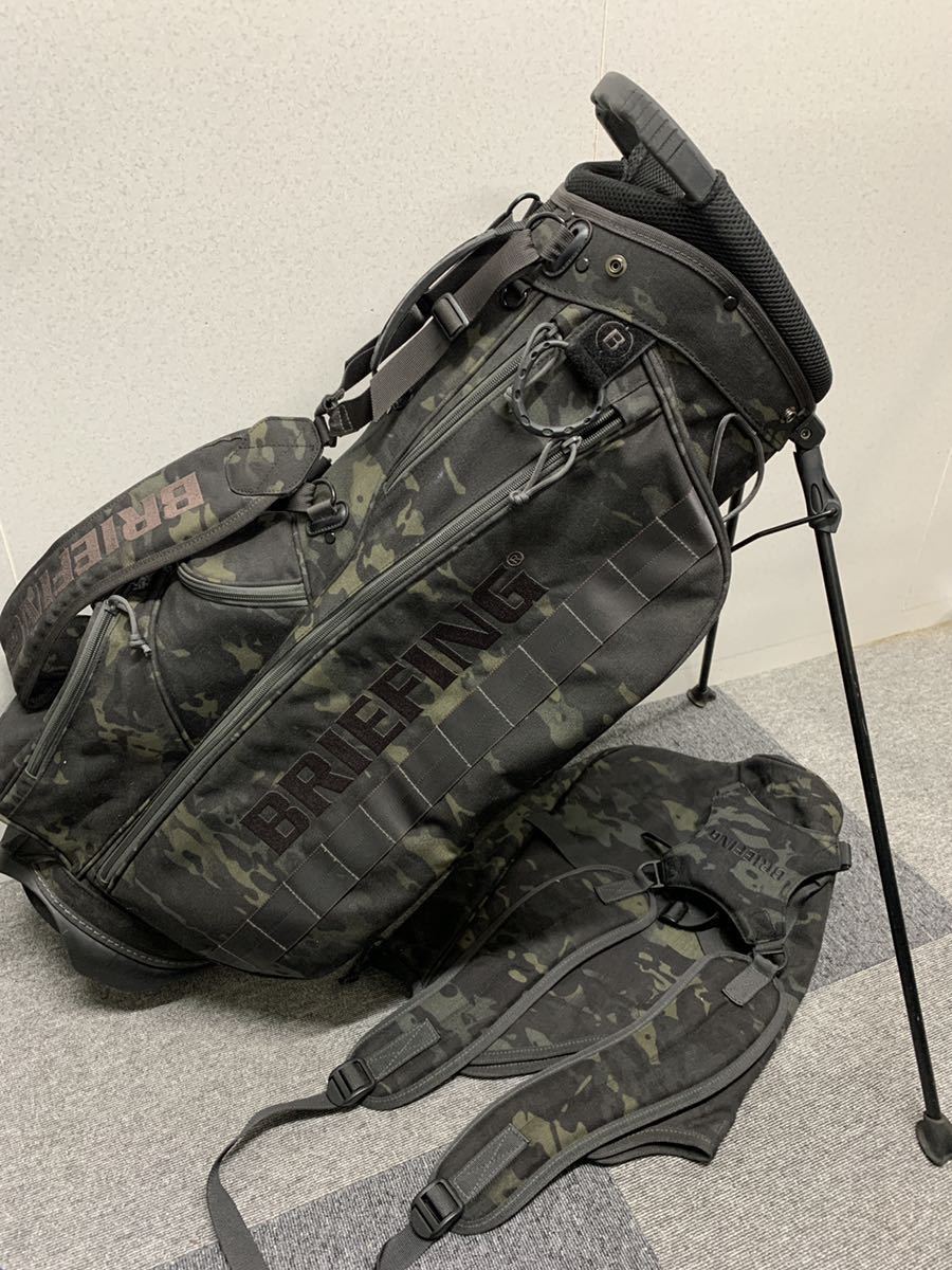 送料無料 超希少 美品 ブリーフィング BRIEFING CR-4 迷彩 カモフラ カモ柄 MULTICAM BLACK スタンド キャディバッグ 