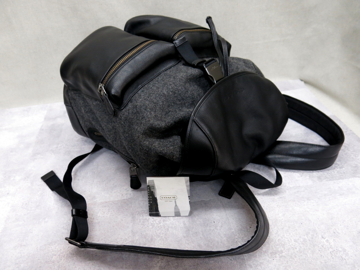 ○超美品○新品同様○COACH コーチ○メンズ○F71881○ナイロン ウール 