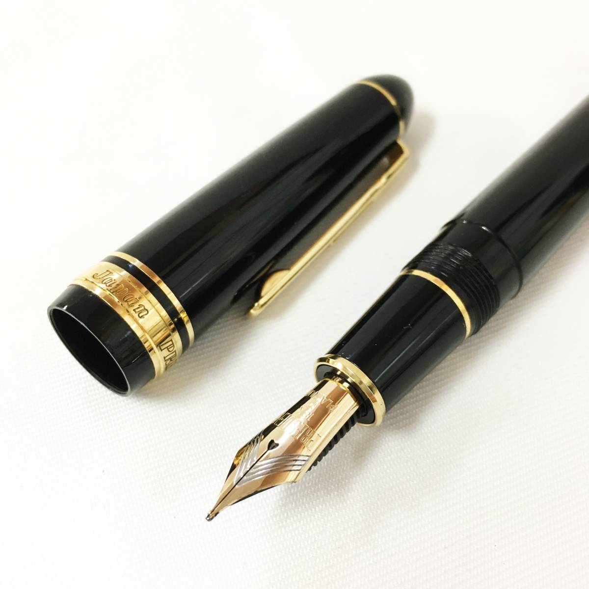 プラチナ 万年筆 プレジデント 18金 ペン先 18K M ブラック ゴールド