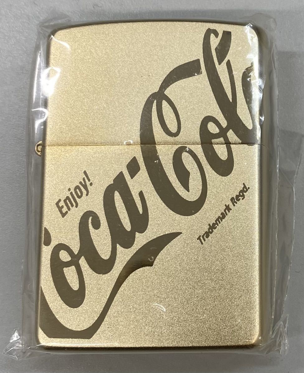 未使用品 ZIPPO ジッポライター コカコーラ2002年製 ゴールド 