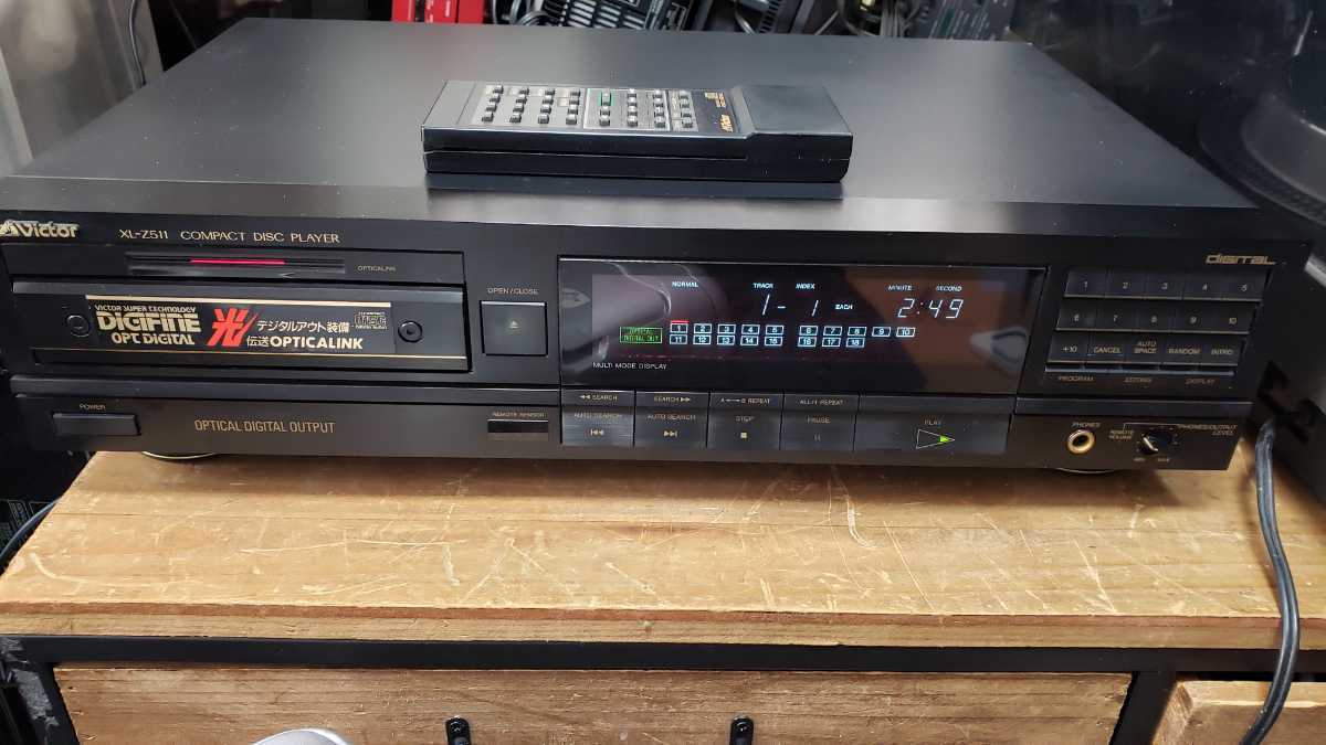 Victor CDプレーヤー XL-Z511 リモコン付き中古 ジャンク Victor