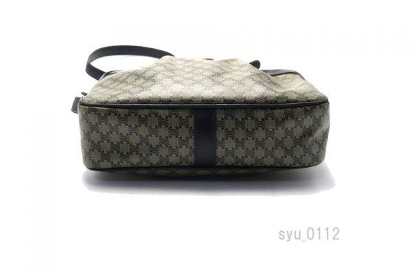 希少美中古■CELINE マカダム PVC×レザー ショルダーバッグ セリーヌ■0119qq0207748 ショルダーバッグ セリーヌ マカダム セリーヌ■1223az21484 激安 セリーヌ■0119nb27613