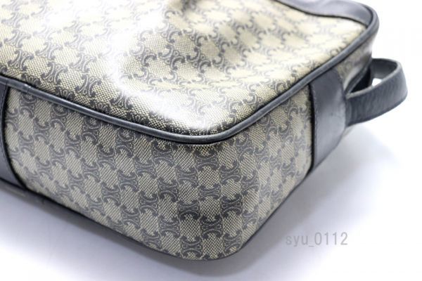 希少美中古■CELINE マカダム PVC×レザー ショルダーバッグ セリーヌ■0119qq0207748 ショルダーバッグ セリーヌ マカダム セリーヌ■1223az21484 激安 セリーヌ■0119nb27613