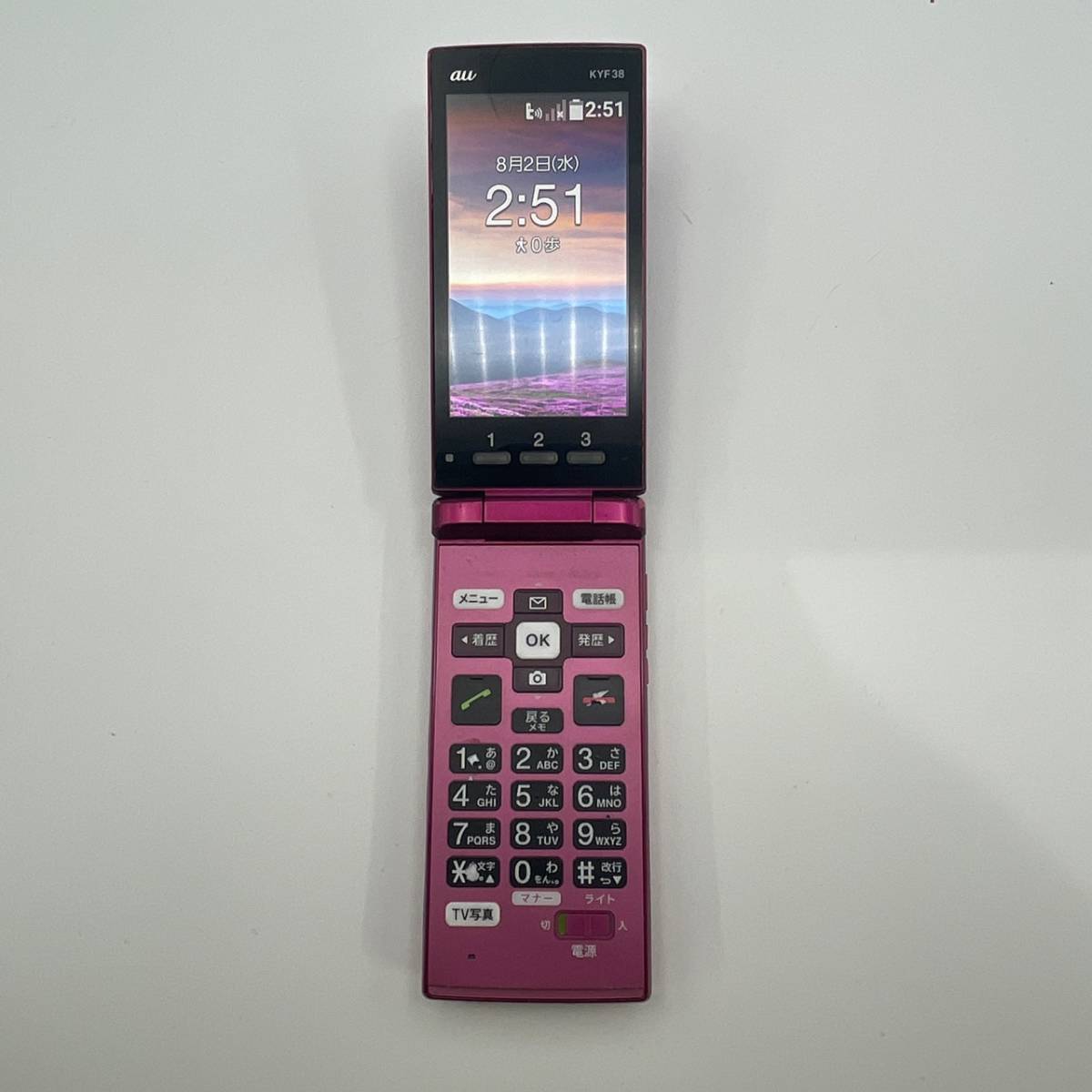 スマートフォン・携帯電話 au かんたんケータイ KYF38 ピンク