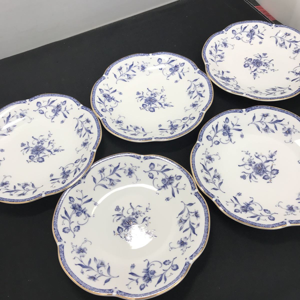 サ) 【未使用品】 NARUMI ぺレーネブルー カップ&ソーサー 5客 管理O ナルミ コーヒーカップ 