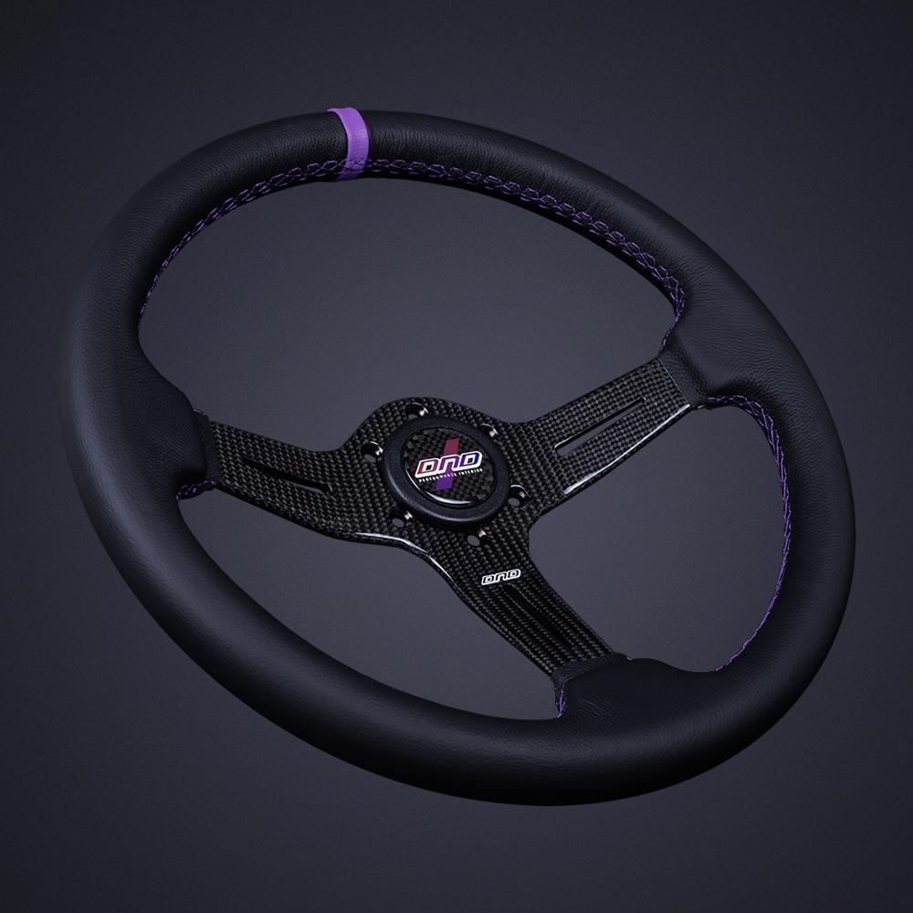 本物保証，セール DND Performance Interior ブラックレザー x カーボンスポーク パープルステッチ USDM ステアリング ハンドル 北米 ドリフト サーキット(ステアリング)｜売買されたオークション情報、yahooの商品情報 その他
