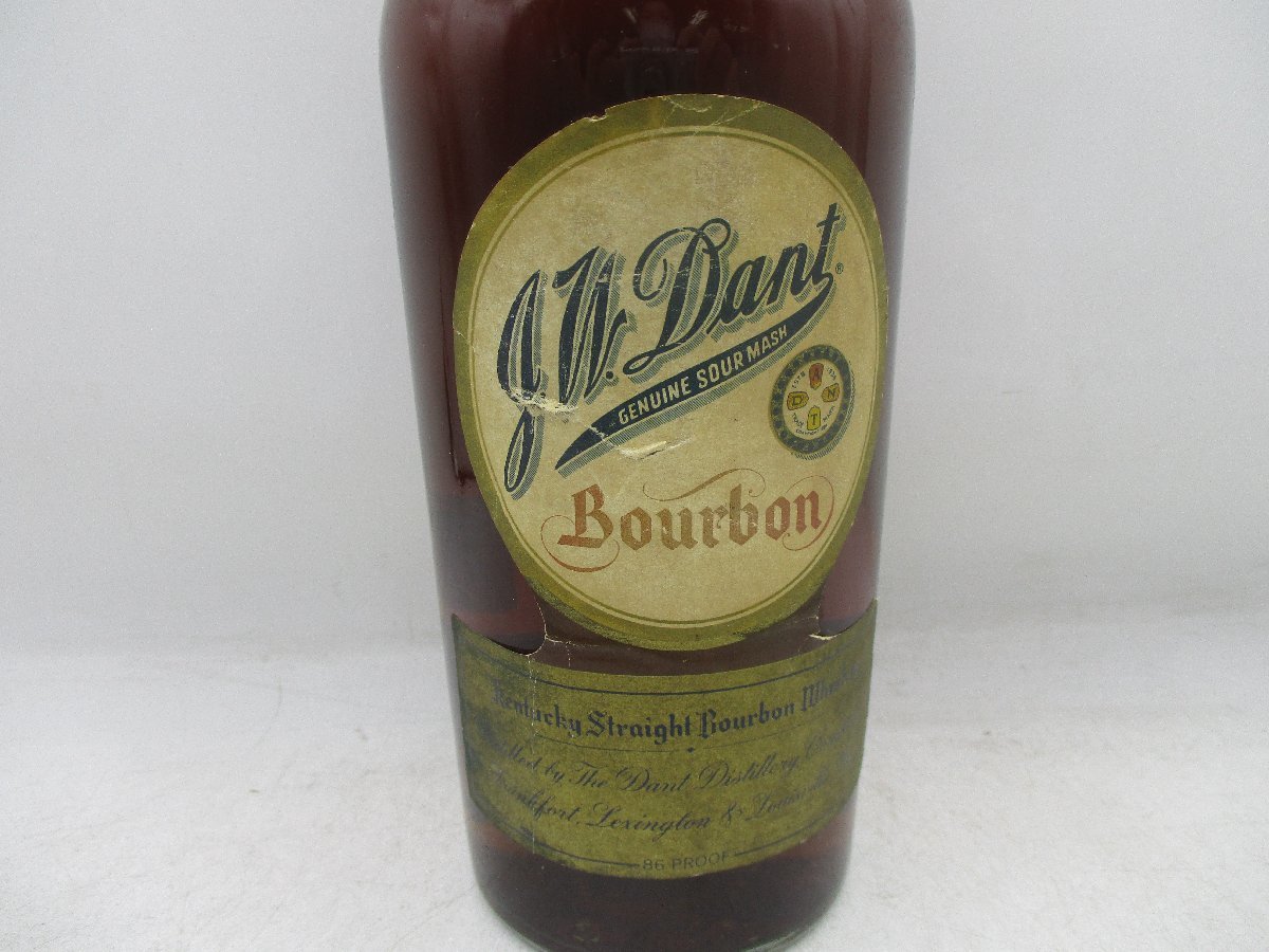 ダント バーボン 760ml ウイスキー 旧ボトル JW J.W.ダント 古酒 43