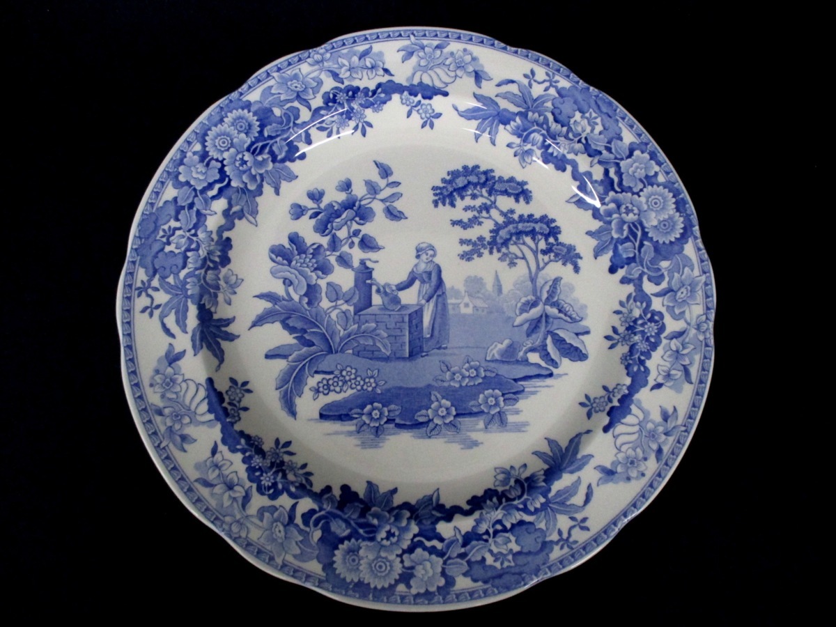 C3982 SPODE「スポード ブルールーム コレクションプレート ガール 