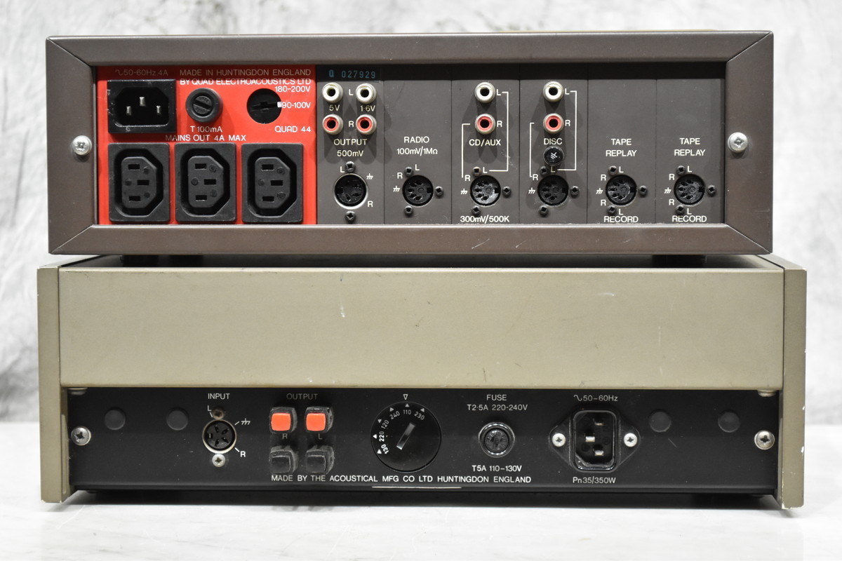 QUAD 44 + 405 コントロールアンプ&パワーアンプ ④【難あり品】 QUAD