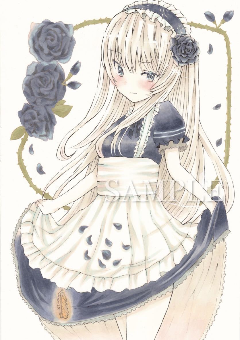 オリジナル 手描きイラスト 黒薔薇と羽 ゴスロリ 手描きイラスト 売買されたオークション情報 Yahooの商品情報をアーカイブ公開 オークファン Aucfan Com