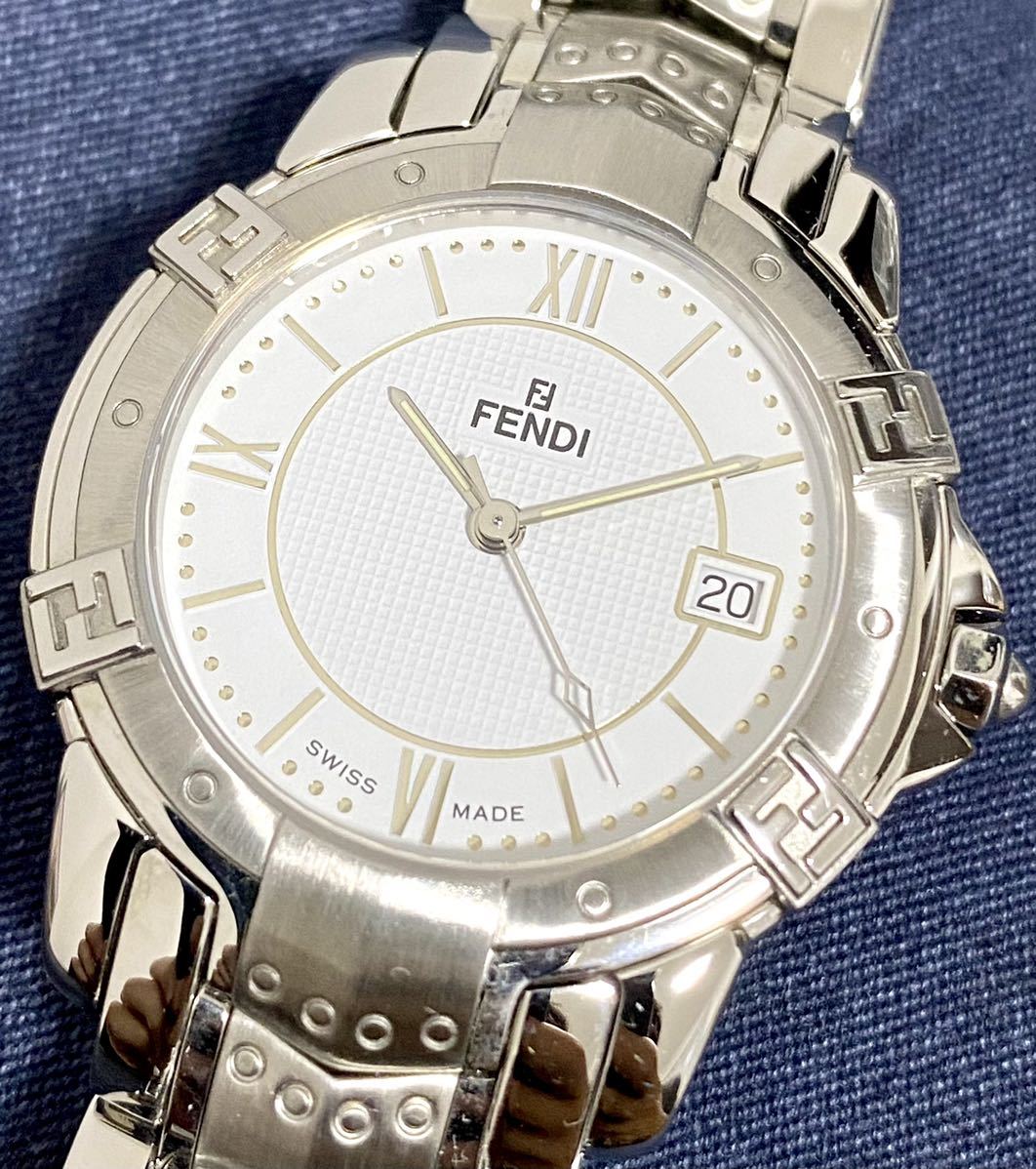 1円～ Y 美品 FENDI フェンディ 3500G メンズ クォーツ デイト 付属品  