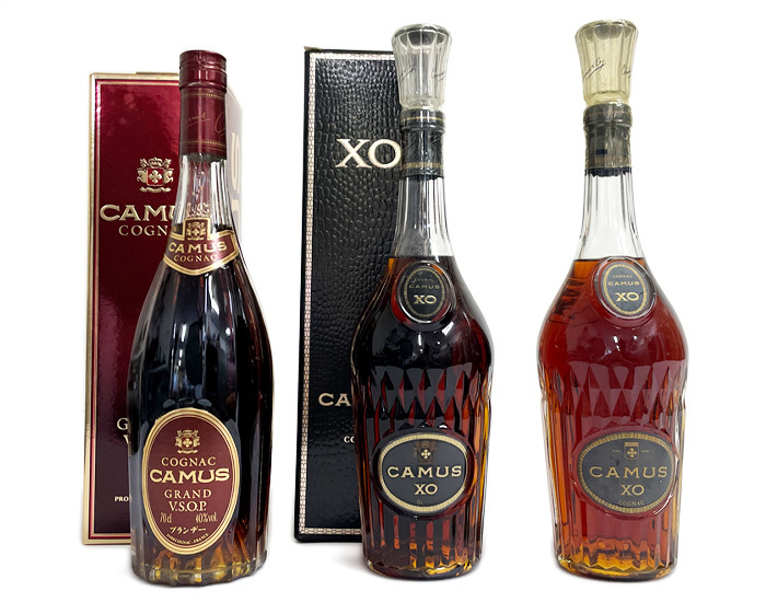 【未開栓】カミュ グランド V.S.O.P. コニャック ⭐︎古酒⭐︎ 3本セット 未開栓 CAMUS カミュ 3本セット GRAND V.S.O.P グランドVSOP XO ロング
