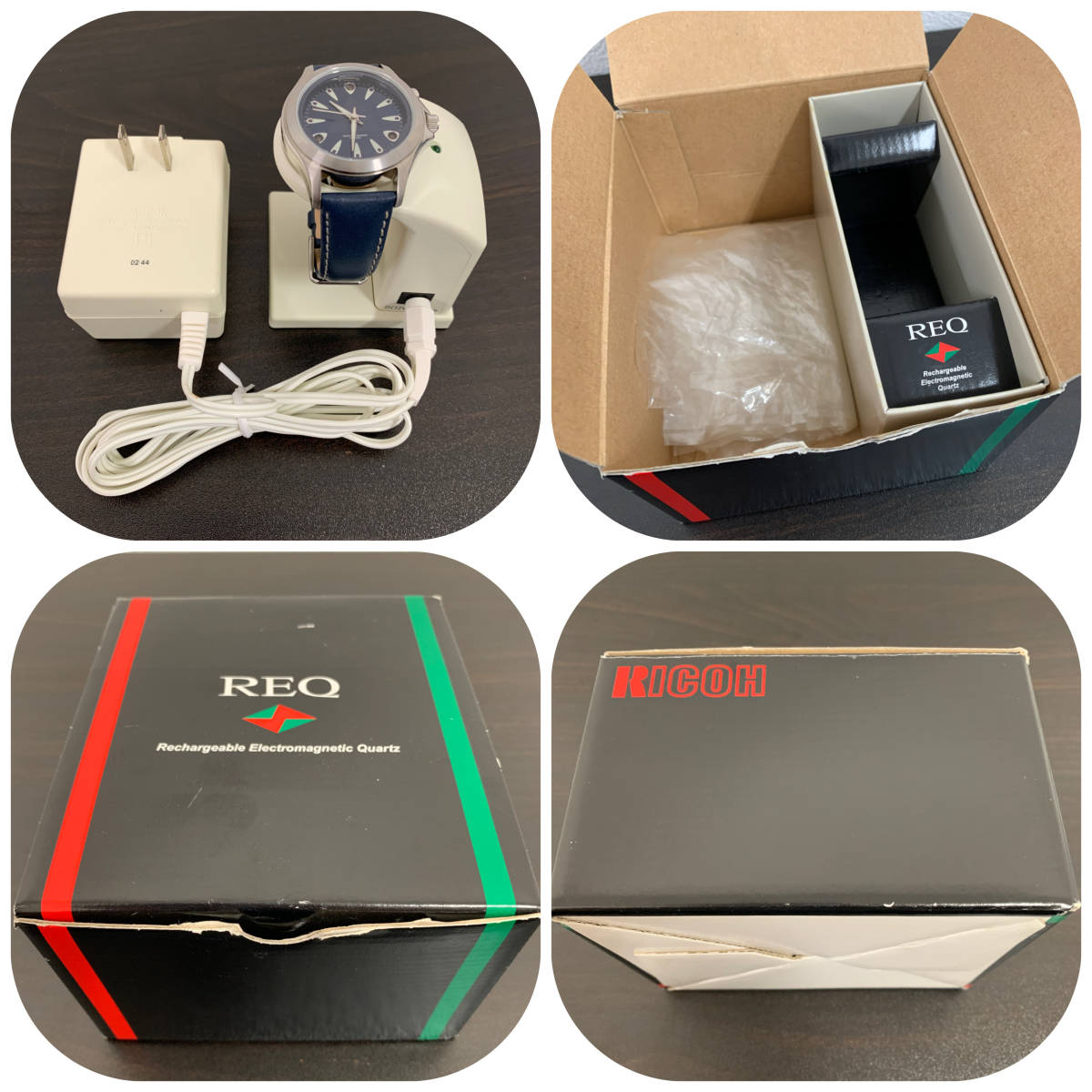 REQ 腕時計 充電式 RICOH メンズ 10気圧防水 LEDライト - Yahoo 