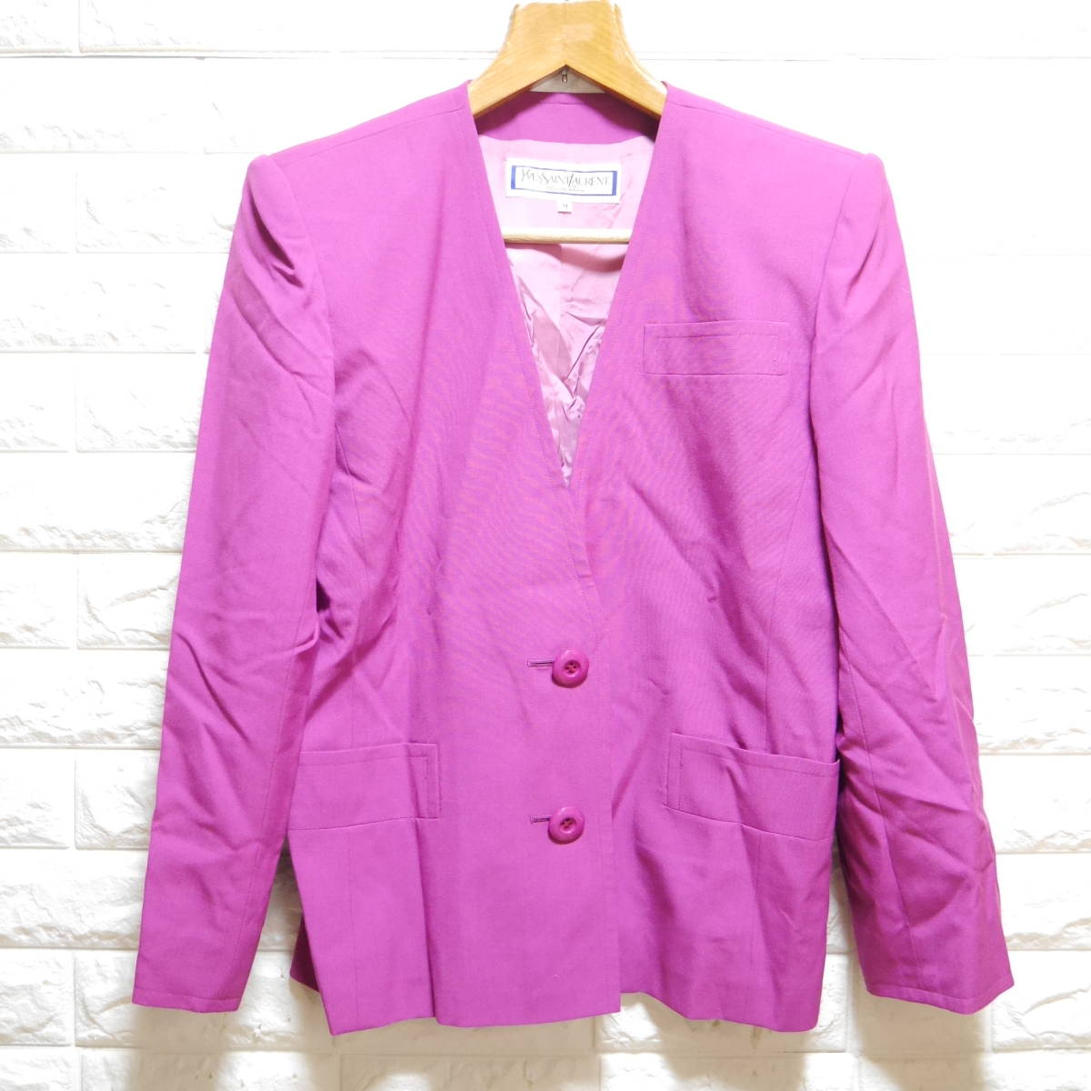 【HOT，2026】 A361 YVESSAINT LAURENT | イヴサンローラン ジャケット 紫系 サイズM(その他)｜売買されたオークション情報、yahooの商品情報をアーカイブ公開 - オークファン 女性用
