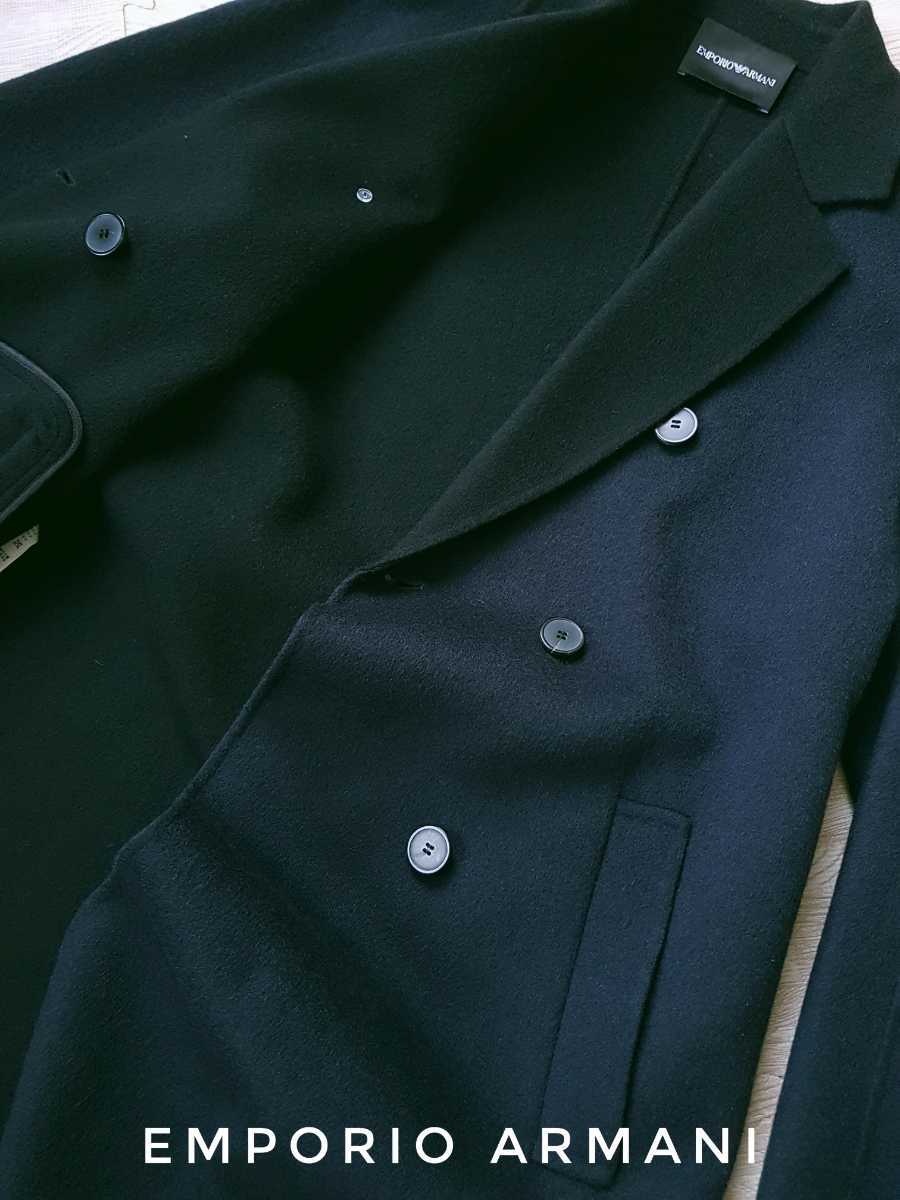超高級 極美品 EMPORIO ARMANI 希少一級品一枚仕立て チェスターコート 