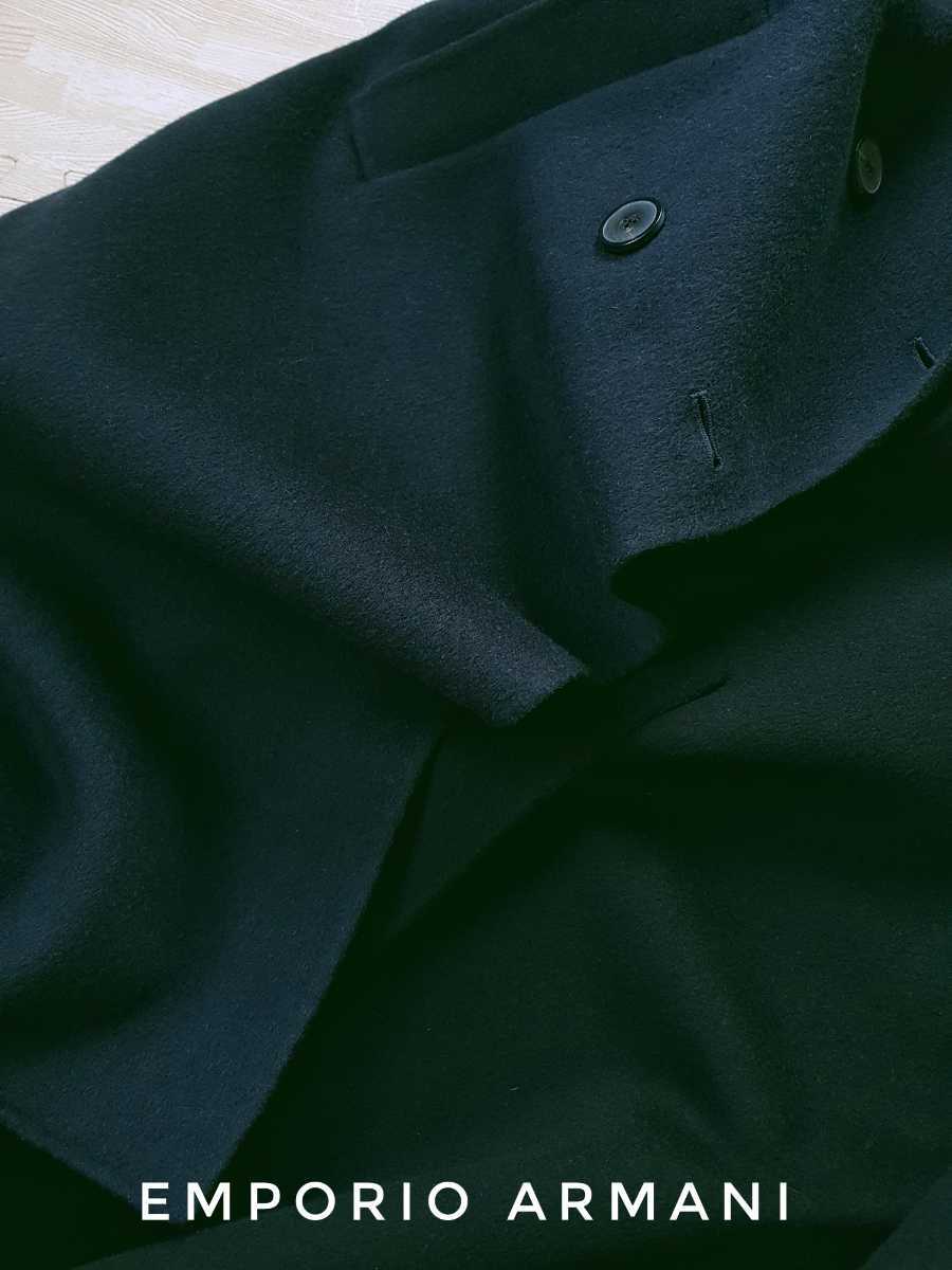 超高級 極美品 EMPORIO ARMANI 希少一級品一枚仕立て チェスターコート 