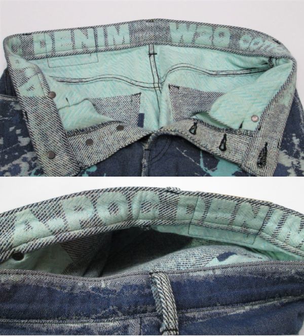 国内正規品 ISSEY MIYAKE A-POC DENIM ペンキデザイン 5ポケットパンツ
