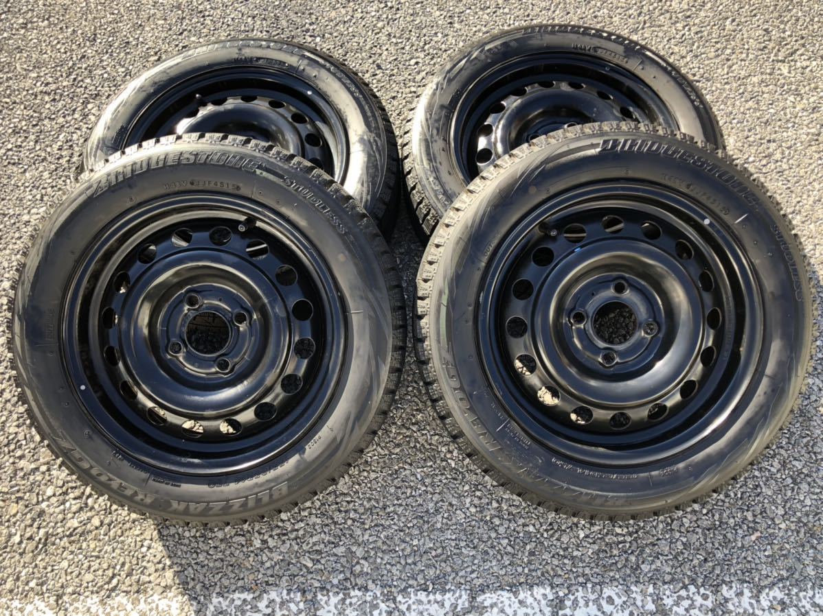 軽自動車 155⁄65R14 アルミホイールセット 中古 ブリヂストン 2026年