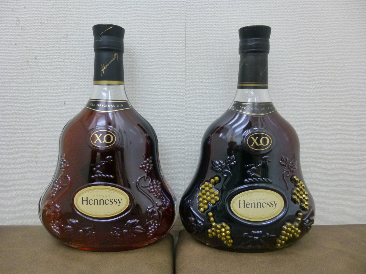 大黒屋】ヘネシー XO クリアボトル 黒キャップ&エクスクルーシブ 