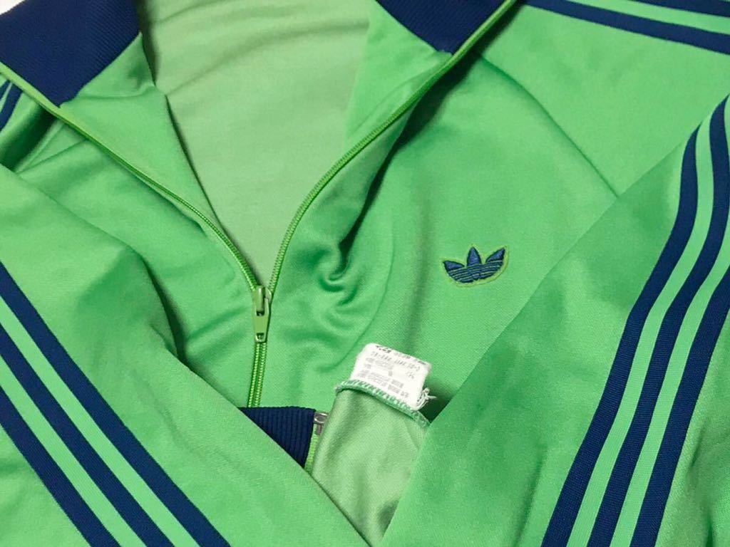 adidas 70s ジャージ デサント製 緑×ネイビー ADS-4Fモデル（70s 80s 