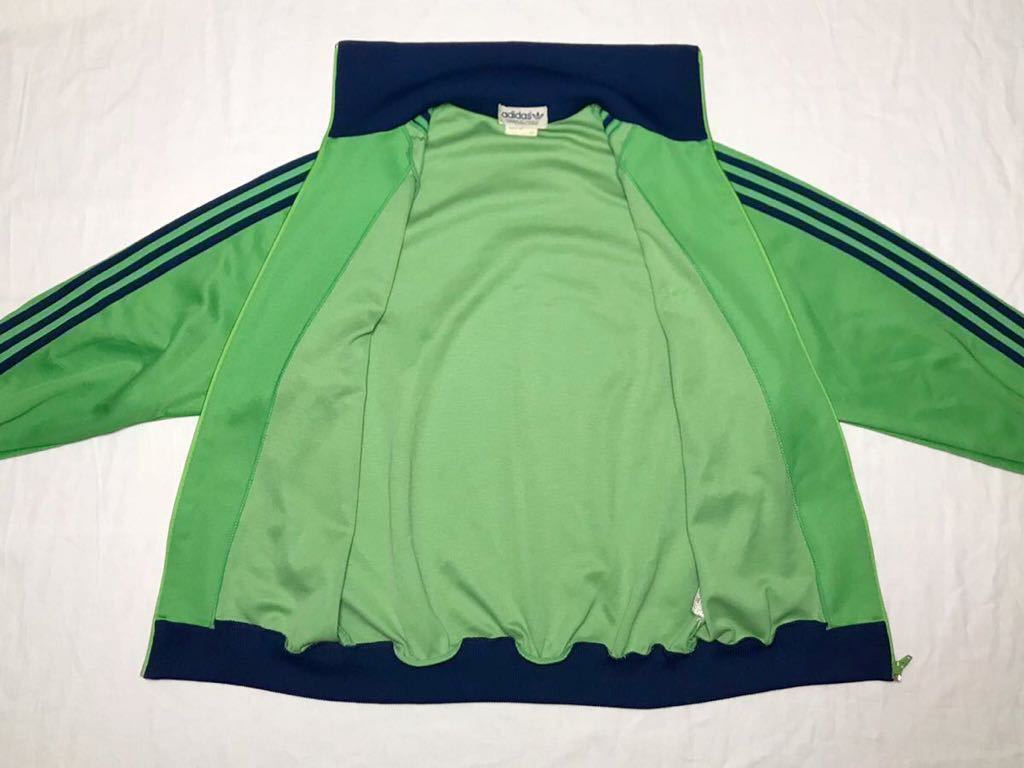 希少 6 美品 70sビンテージ adidas デサント ADS-4F 黄緑×紺 トラック