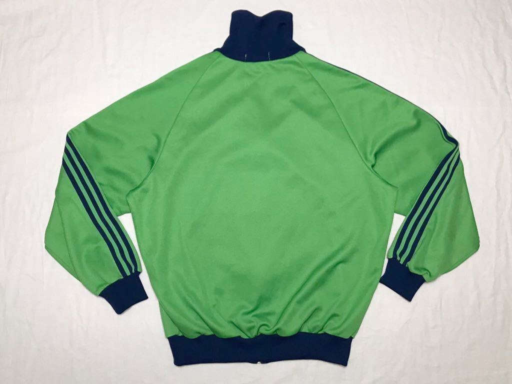  70s ヴィンテージ トラックジャケット デサント ADS-4F 希少 6 美品 70sビンテージ adidas デサント ADS-4F 黄緑×紺 トラック