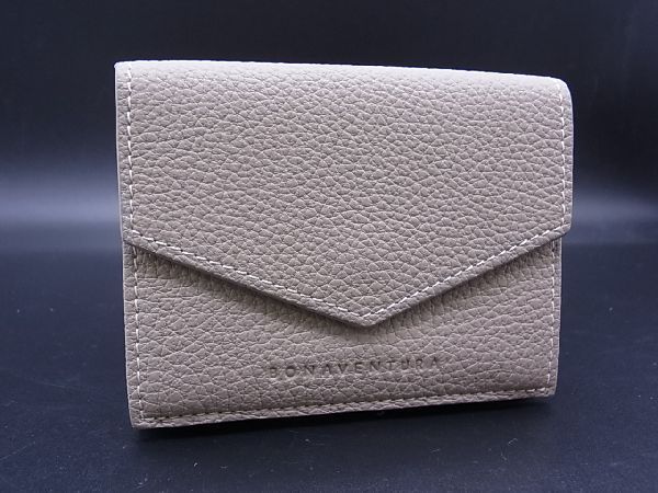 BONAVENTURA ボナベンチュラ 三つ折りベージュ 財布 小銭入れ有(その他 