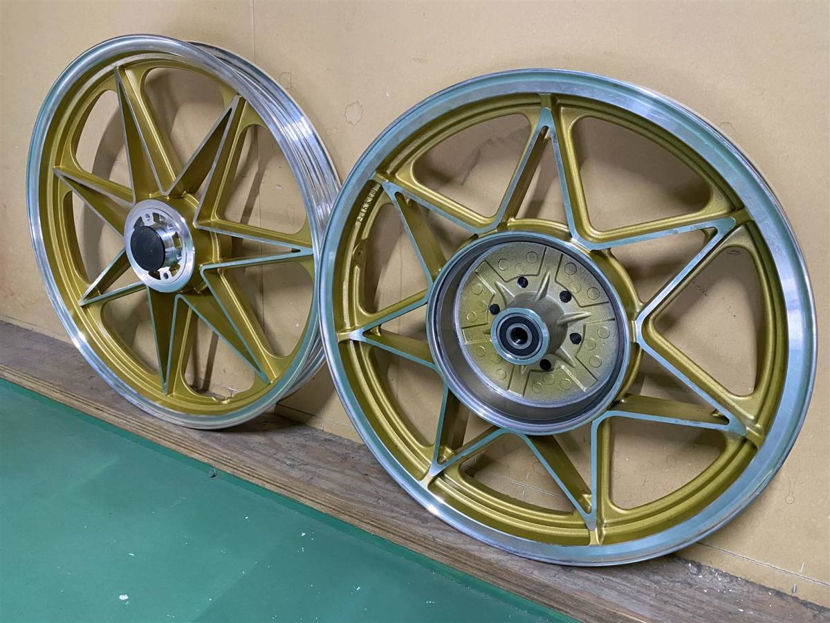 GT380 キャストホイール 金/ナインキャスト 社外 中古F19 R18インチ