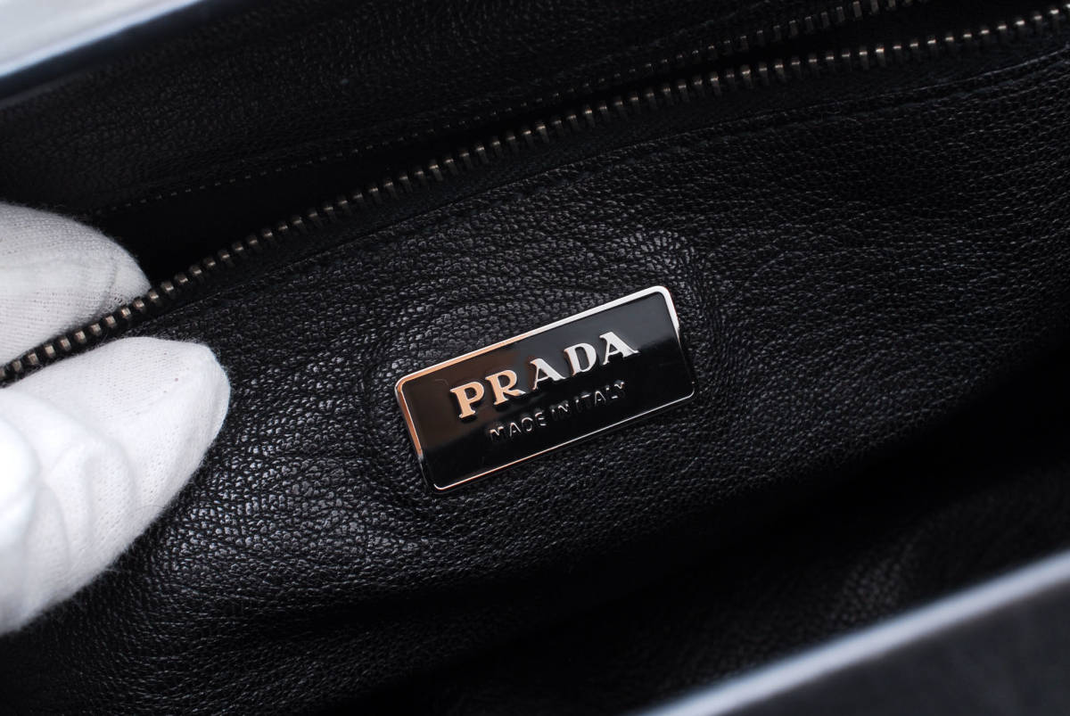 PRADA ドクターバッグ プラダ ハンドバッグ ブラック レザー ミニ 美品 