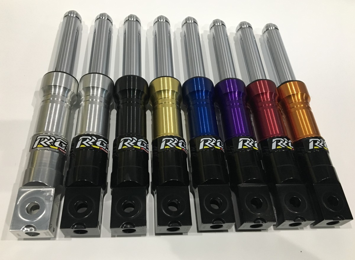 RRGS ローダウンフロントフォーク ズーマー50、スクーピー 黒×赤 
