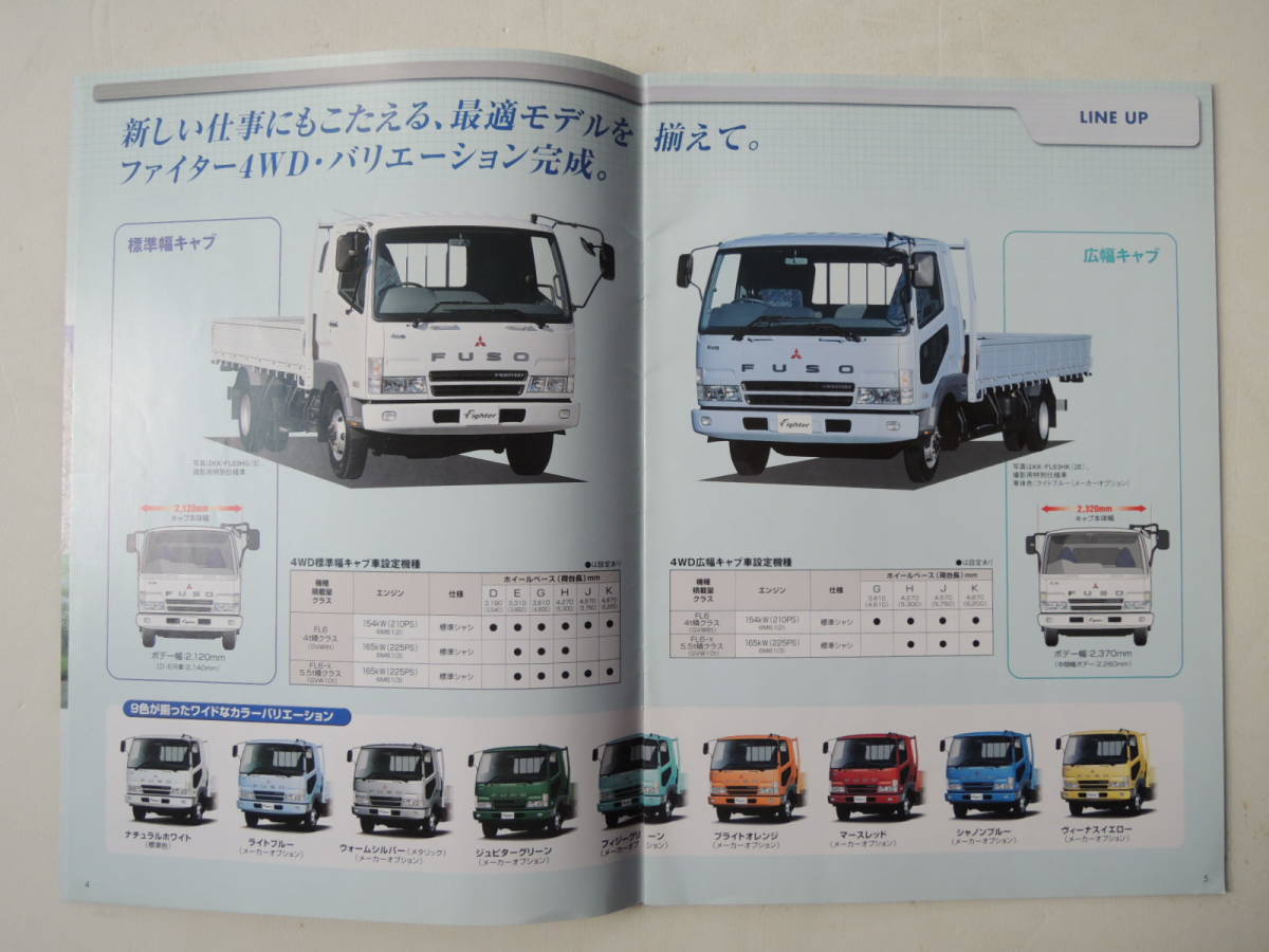 カタログのみ】 三菱ふそう ファイター FL 4WD専用カタログ 中型