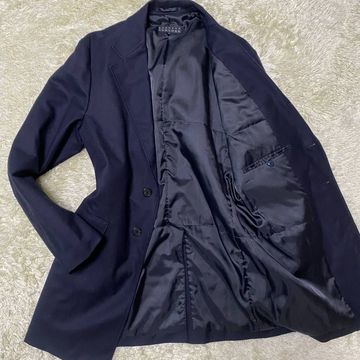 限定セール，本物保証 に近い バーニーズニューヨーク 溢れる紳士感 BARNEYS NEWYORK チェスターコート 高級感 ウール 中綿入り ネイビー Mサイズ(Mサイズ)｜売買されたオークション情報、yahooの商品情報をアーカイブ Mサイズ