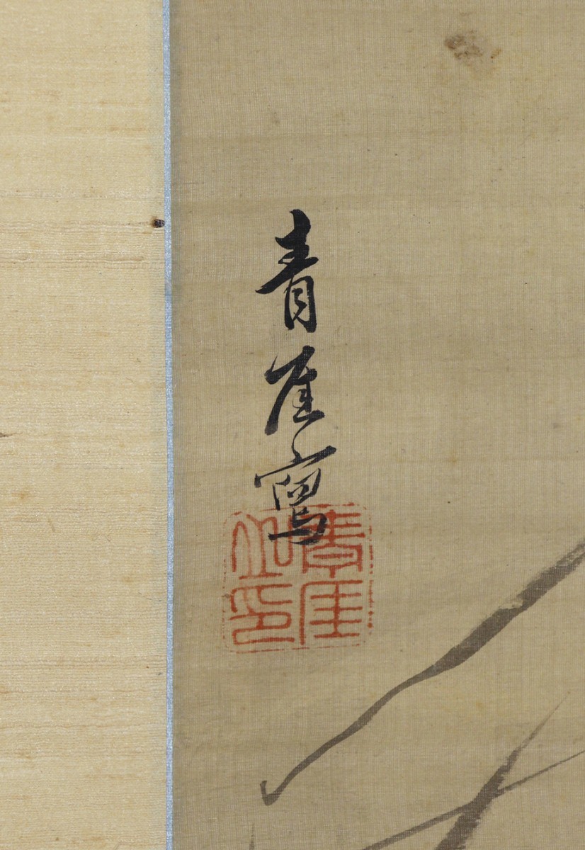 【真作 江戸動物画】掛軸「桜間青厓 月下孤鹿図 大幅」江戸後期 渡辺崋山門下 椿椿山知己 絵画